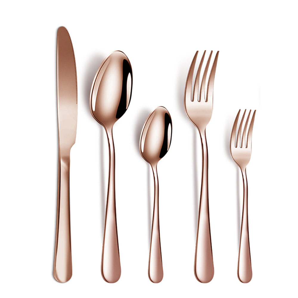 Rose Gold 5-Piece Cutlery Set