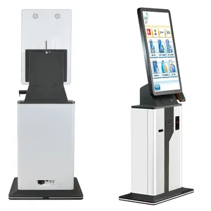 Crtly 32 Inch Self Service Ticket Kiosk Self Ordering Touch Screen Information Kiosk Cash Recycler Machine