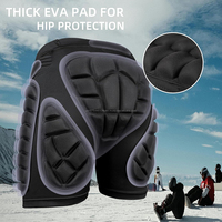 Protector de Cadera 3D, Almohadillas de Eva para Glúteos, Pantalones Cortos Acolchados de Protección, Equipo de Protección para Esquí, Protector de Impacto para Esquiar, Patinar y Hacer Snowboard