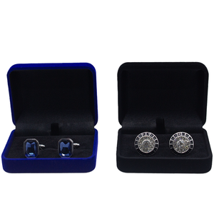 <span class=keywords><strong>Estuche</strong></span> de joyería con forro de terciopelo Premium rectangular de lujo <span class=keywords><strong>para</strong></span> <span class=keywords><strong>hombre</strong></span>, regalo de negocios <span class=keywords><strong>para</strong></span> gemelos y pendientes - Product Image 1