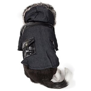 Abrigo de lana para mascotas DB Ruff-Choppered Denim a la moda para gatos Talla XS a XL Accesorios para mascotas de otoño Diseño transpirable - Product Image 1