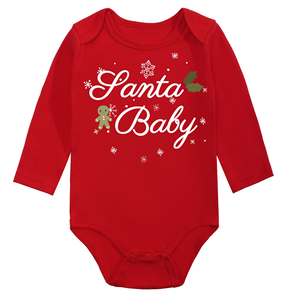 Offre Spéciale noël bébé barboteuse vêtements personnalisé transfert de chaleur imprimé <span class=keywords><strong>mon</strong></span> <span class=keywords><strong>premier</strong></span> noël tricot barboteuse 100% coton body - Product Image 2