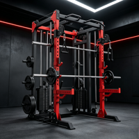 Rack de Squat Multifonctionnel Tout-en-un avec Pile de Poids Double de 90 kg pour Entraînement de Force Complet