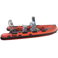 19ft Rhib 580 PVC/Hypalon/Orca Soudé Zodiac Aluminium coque nervure bateau pneumatique Avec moteur