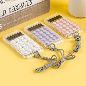 Mini calculatrice à 12 chiffres avec lanière mini calculatrice scientifique bouton calculatrice de poche à piles - Product Image 2