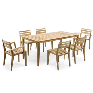 Đồ Nội Thất Sân Vườn Bistro Ăn Uống Kết Hợp Cà Phê Ngoài Trời Thanh Gỗ Tếch Bảng Đặt - Product Image 5