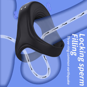 Anillo <span class=keywords><strong>de</strong></span> retardo <span class=keywords><strong>de</strong></span> alta calidad para hombres, masajeador, vibración multinivel, anillo <span class=keywords><strong>de</strong></span> retardo vibratorio recargable por USB, juguete sexual resonante para parejas - Product Image 6