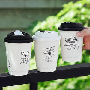 8Oz 10oz 12Oz 16Oz 22oz Biodegradable Desechable Café Etiopía Cartón de una sola pared Café Pla Taza de papel con tapa - Product Image 5