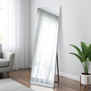 <span class=keywords><strong>Miroir</strong></span> de sol en arche robuste avec cadre en métal 160x50cm doré autoportant décor pleine longueur - Product Image 5