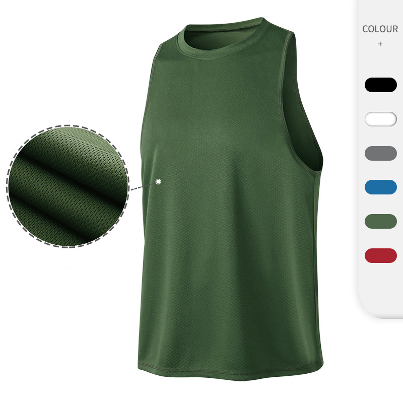 Wholesale Polyester Spandex Men's Tank Top Quick Dry Comfortable Gym Vest For Man