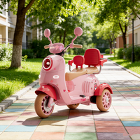 Moto électrique pour enfants, simulation de moto à deux places, jouet écologique à roulettes