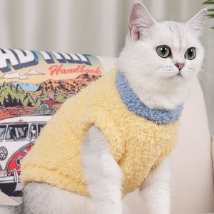 Ropa de Invierno para <span class=keywords><strong>Gatos</strong></span> al por Mayor, Cálida y Económica, Transpirable, Forrada con Terciopelo, <span class=keywords><strong>sin</strong></span> Mangas, para Invierno - Product Image 5