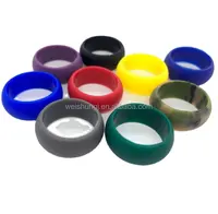 Custom Design Eco Friendly Silicone Rubber Sports Finger Ring Set Flexible Silicone Wedding Rings For Men