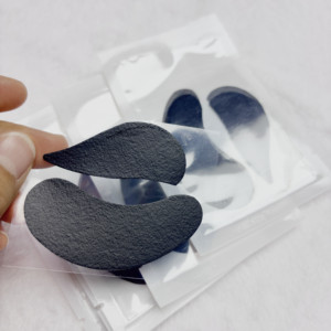 Parches de Gel Bio Negros Sin Pelusa para Debajo de los Ojos, para Extensión de Pestañas, Suministros Profesionales para Aplicación de Pestañas en Salón - Product Image 1