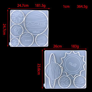 Moule en silicone pour décoration d'un espace extérieur, moule en résine, planètes, l'univers, galaxie, Alien, décor mural - Product Image 5