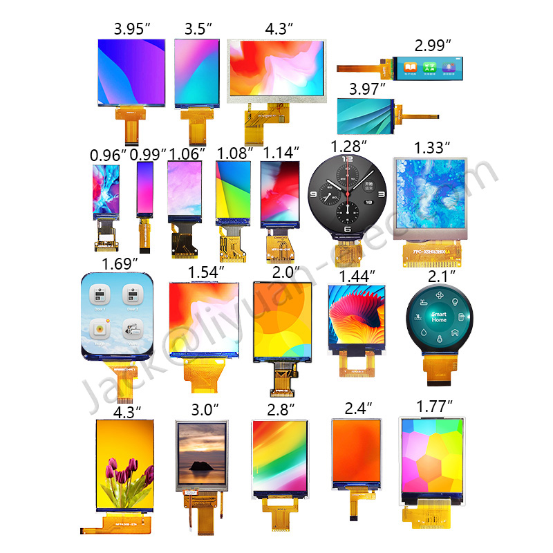 0.96 "1.14" 1.28 "1.54" 1.77 "2.1" 2.4 "2.8" 4.3 "TFT LCD 240x240 3.5 pouces écran LCD affichage personnalisé IPS LCD Modules d'affichage