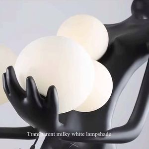 Đương đại Nordic dẫn đứng Đèn sàn hiện đại tối giản nhựa điêu khắc cho khách sạn phòng khách trang trí góc thiết kế ánh sáng - Product Image 3