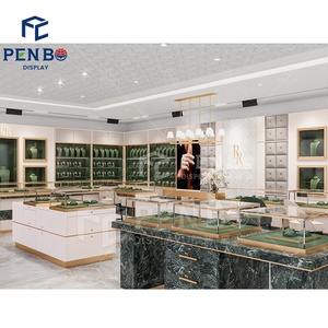 Di fascia alta moda gioielli <span class=keywords><strong>negozio</strong></span> di arredamento personalizzato compensato oro diamante modello di vetrina di gioielli Design per <span class=keywords><strong>negozio</strong></span> - Product Image 6