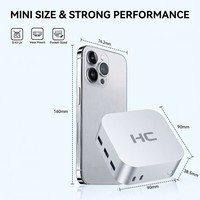Mini Computadora Intel N100, 12GB LPDDR5, Mini PC Compacta de Alto Rendimiento para Negocios, Oficina, Educación, Hogar, OEM