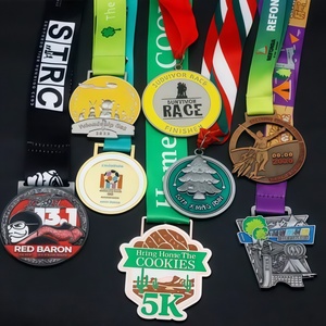 Médaille de Victoire Prestigieuse en Relief 3D Plaquée Or avec Ruban pour Championnat Sportif et Prix de Marathon - Product Image 6