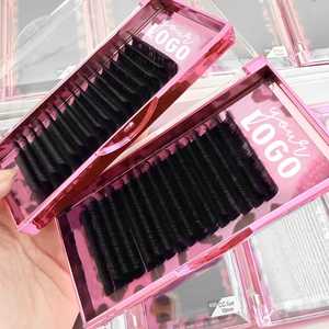 Fournitures de extensions de cils de qualité supérieure en gros, plateaux d'extensions de cils individuelles en volume, étiquette privée, extensions faites à <span class=keywords><strong>la</strong></span> main sans cruauté - Product Image 6