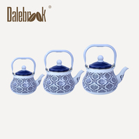 Bouilloire à thé émaillée de style arabe, pot émaillé en forme de poire anti-fuite, bouilloire à thé