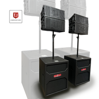 Système de sonorisation Line Array en bois T.I Pro Audio Pro-110 400W/800W avec caisson de basses pour événements en plein air (garantie 3 ans)