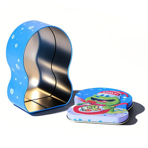 Boîte à bonbons en fer blanc personnalisée, motif monstre mignon, écologique, pour chocolat, sucre, aliments pour animaux de compagnie - Product Image 1