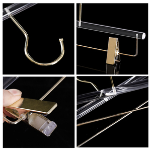 Móc Treo Quần Acrylic Tròn Có Thể Điều Chỉnh Bán Buôn Với Kẹp Cửa Hàng May Mặc Sang Trọng - Product Image 3