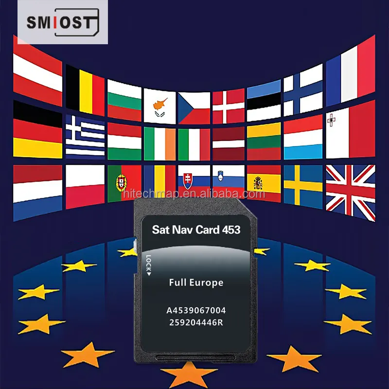 SMIOST Carte Mmoire Software für Smart Fortwo Soat Auto Sat Nav Tablet CID GPS Navigate Micro SD Karte