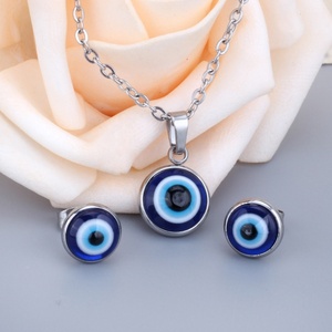 New Fashion Eye Earrings Stainless Steel for Ladies 18K Gold Plated Custom Pendant Necklace Waterproof <b>Small</b> <b>Stud</b> Earrings - Product Image 6