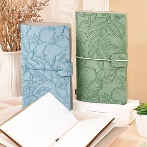 สมุด A6ขนาดเล็กที่มีสายรัดใสพิมพ์วารสารไม่ลื่นปกหนังเทียมมือกระดาษคราฟท์ลินิน A3สมุดวางแผน A4 - Product Image 2