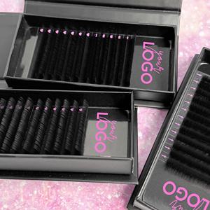 ขนตาปลอมแบบธรรมชาติ นุ่มสลวย ผลิตในรัสเซีย งานแฮนด์เมด รับผลิตแบรนด์ส่วนตัว ขนสังเคราะห์<span class=keywords><strong>เกาหลี</strong></span> PBT แบรนด์ของตัวเอง ขนาด 25 มม. สีดำด้าน เพิ่มวอลลุ่ม - Product Image 4