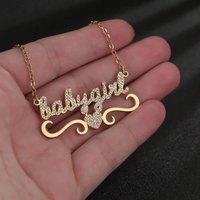 Bracelet Chaîne Cœur en Acier Inoxydable Gravé au Laser, Plaqué Or PVD 18 Carats, avec Nom Personnalisé – Cadeau Parfait pour Enfants