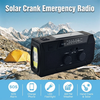 Radio de Emergencia para Camping, 5000mAh, Solar, Manivela, con Linterna LED, para Supervivencia al Aire Libre, Radio de Seguridad