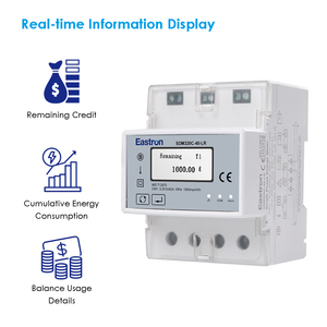 Compteur d'énergie électrique monophasé Eastron SDM320C-40-LR avec alarme de sous-tension, rail DIN, LoRaWAN, multifonction, prépayé - Product Image 5