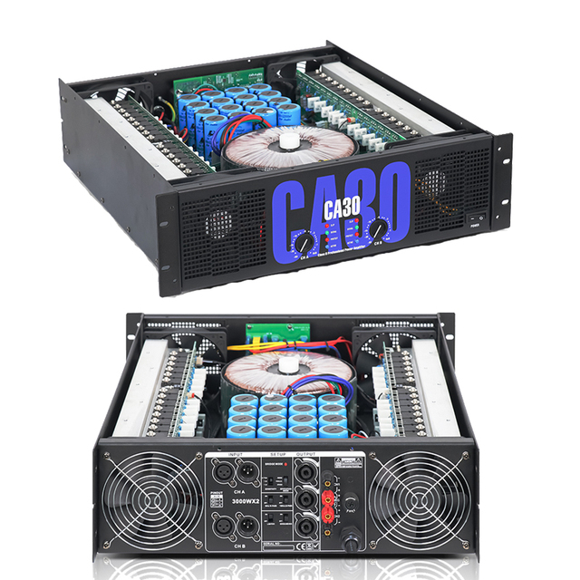 CA30 Professional Class H 2-Channel Power Amplifier 2400w 2Ω 3U Audio Power Amplifier Four Power Amplifier