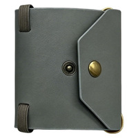 Dompet Uang Kulit PU Vintage Pendek Model Gulung dengan Kancing Penutup, Anti RFID, Ramah Lingkungan