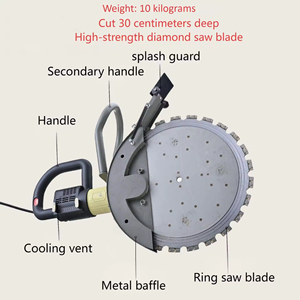 GLGW電動リングソー新型ハンドヘルドコンクリートカッター石壁切断機（ドア用、切断深さ300mm） - Product Image 3