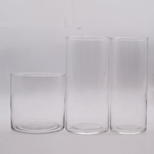 <span class=keywords><strong>Vase</strong></span> à <span class=keywords><strong>bougie</strong></span> Cylindre en verre Vases cylindriques en verre <span class=keywords><strong>Grand</strong></span> <span class=keywords><strong>vase</strong></span> en verre transparent de luxe Cylindre - Product Image 1