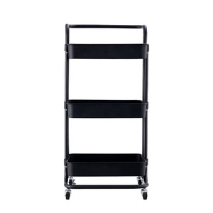 Chariot de Salon de Coiffure en Métal Personnalisable pour Équipement de Beauté, Chariot Mobile de Rangement pour Coiffeur - Product Image 2