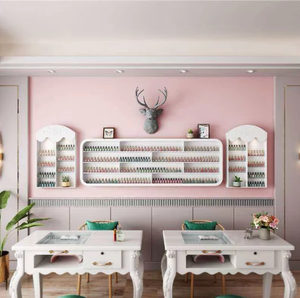 New Nail Salon Cosmetics <b>Display</b> <b>Wall</b> <b>Cabinet</b> Shelf Nail Polish Glue <b>Display</b> Shelf <b>Wall</b> Hanging - Product Image 4