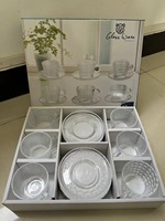 Ensemble de tasses à thé noir et verres à café, six tasses et six assiettes, tasse à café à motif gaufré vertical transfrontalier, tasse à thé noir