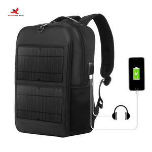 14W Solar Panel Power <b>Backpack</b> <b>Laptop</b> Bag with Handle and 5V / 2.1A Max USB Charging Port <b>Laptop</b> Bag GZ RTS Bulk Mixed Order - Product Image 1
