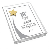 Plaques en verre de cristal de haute qualité en gros, gravure laser, certificat personnalisé, trophées et médailles en verre