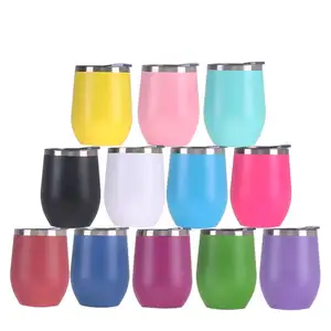 12 unzen Food grade 18/8 edelstahl vakuum isolierte doppel wand ei form Becher wasser kaffee wein tumbler