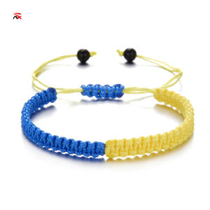Pulsera Ucraniana Multicolor Creativa de Venta Caliente 2026, Brazalete Tejido Ajustable Amarillo y Azul de Ucrania para Decoración - Product Image 5