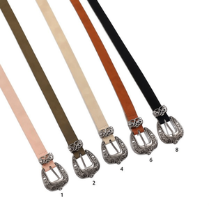 Cintura da Donna Retrò con Fibbia Traforata in PU 2,5 Cm Accessorio di Moda - Product Image 1