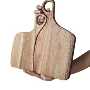 Tabla picadora de madera de acacia, diseño Simple, bloques de cortar rectangulares, restaurantes, catering, uso, tabla para cortar carne - Product Image 4