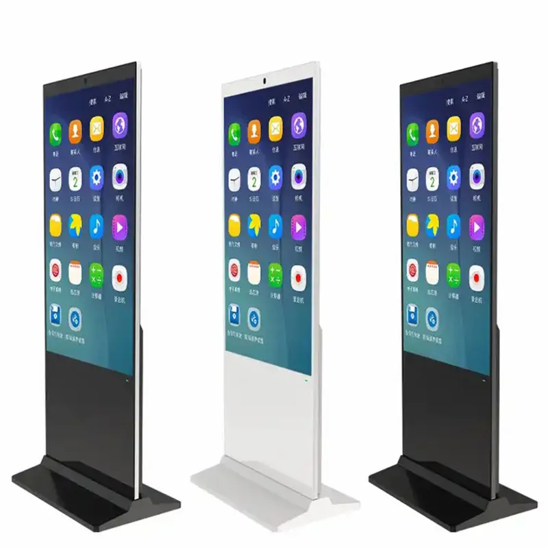 New Elegante Floor Standing Digital Signage e Display Wifi Lcd Screen Totem Quiosques 55 Polegadas Indoor Publicidade Equipamento de Reprodução